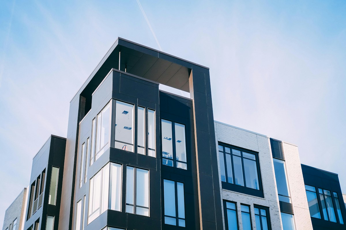 International property investment Contemporary apartment building illustrating international property investment
